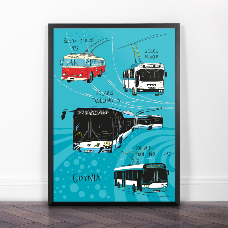 Plakat Gdynia Trolejbusy - 1