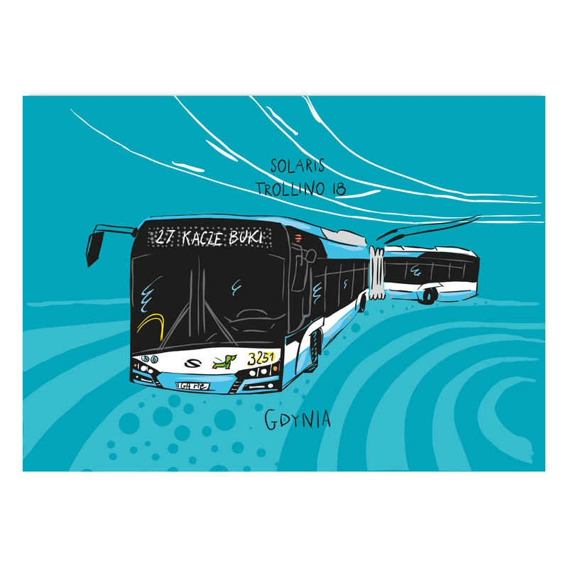 Pocztówka Gdynia Trolejbus Solaris Trollino 18  - 0