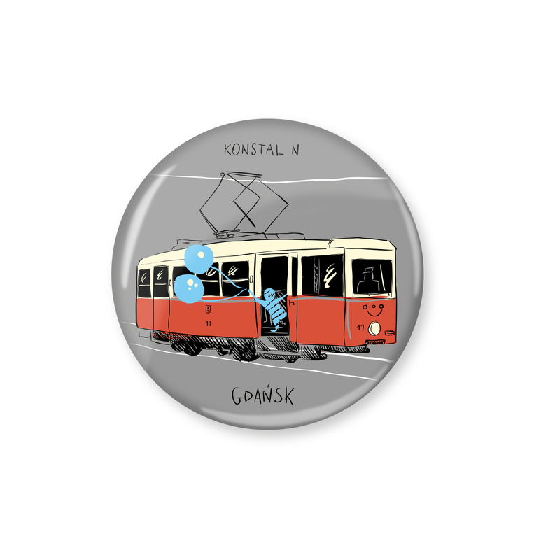 Przypinka Gdańsk Tramwaj Konstal N