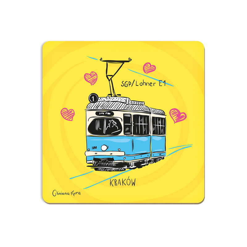 Podkładka pod kubek Kraków Tramwaj Lohner E1 