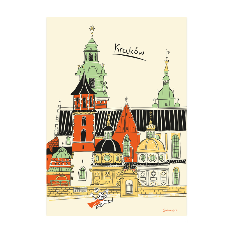 Plakat A4 Kraków Katedra na Wawelu