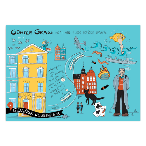 Pocztówka Gdańsk Gunter Grass 2