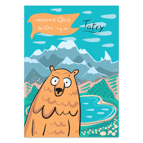 Pocztówka Tatry Morskie Oko Niedźwiedź 2