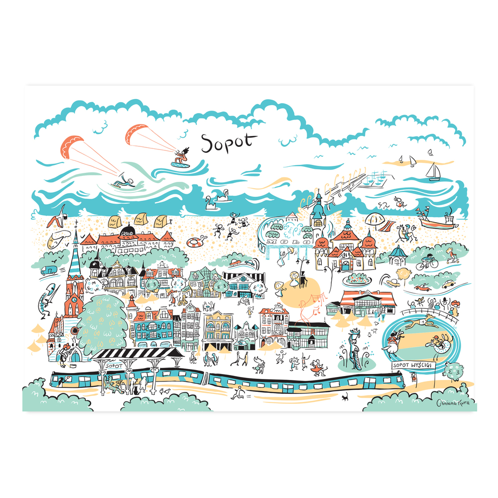 Plakat A4 Sopot Panorama 1