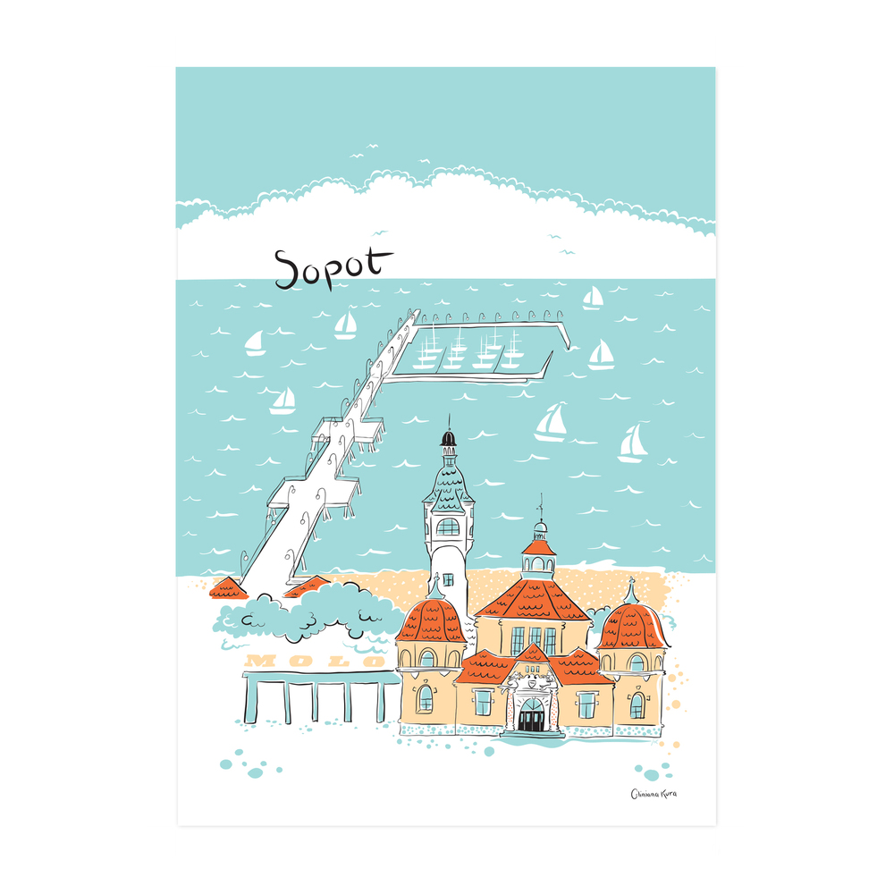 Plakat A4 Sopot Molo Kasy 1