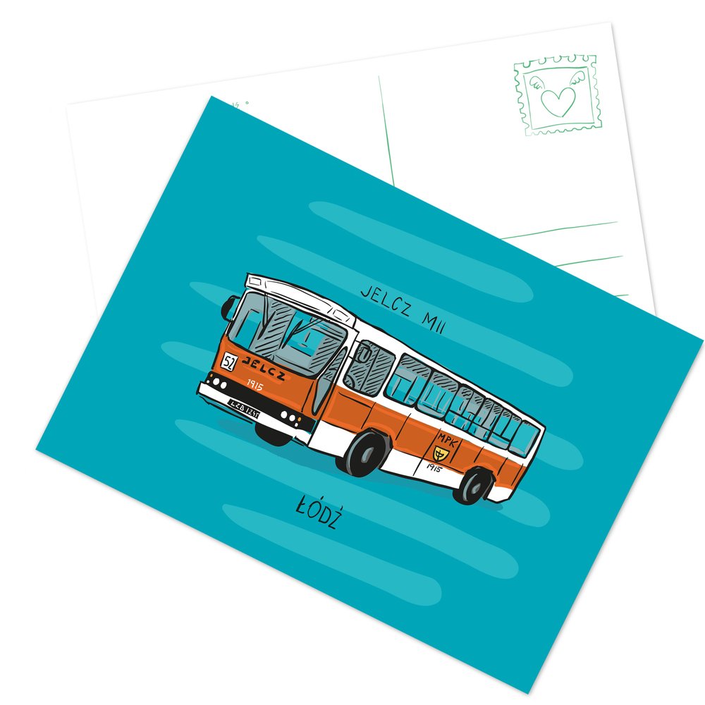 Pocztówka Łódź Autobus Jelcz M11 1
