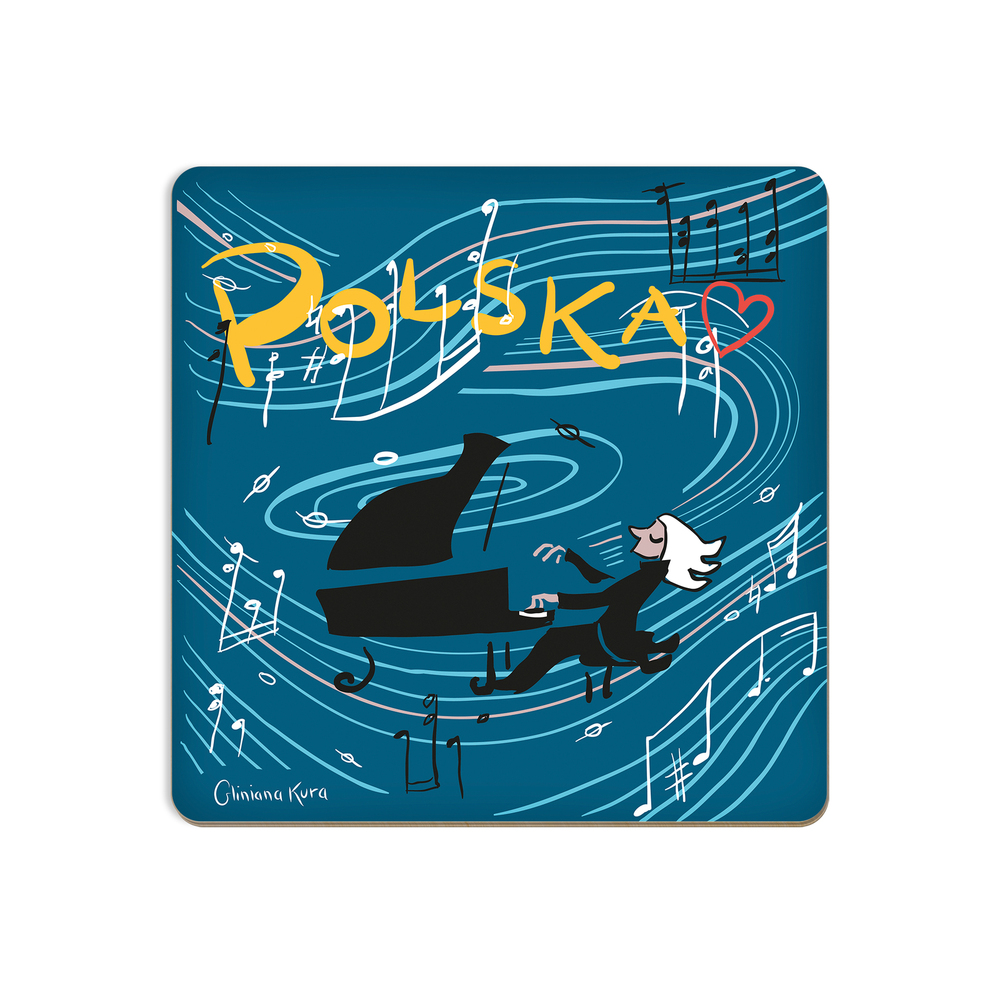 Podkładka pod kubek Polska Pianista, koncert, Chopin 1