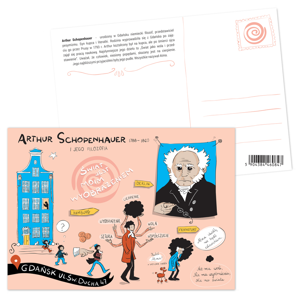 Pocztówka Gdańsk Arthur Schopenhauer 1