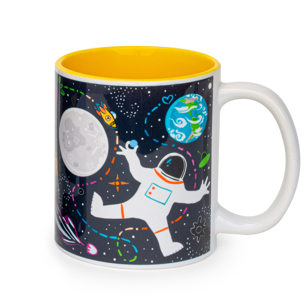 Kubek ceramiczny FROO Kosmos, Żółty 1