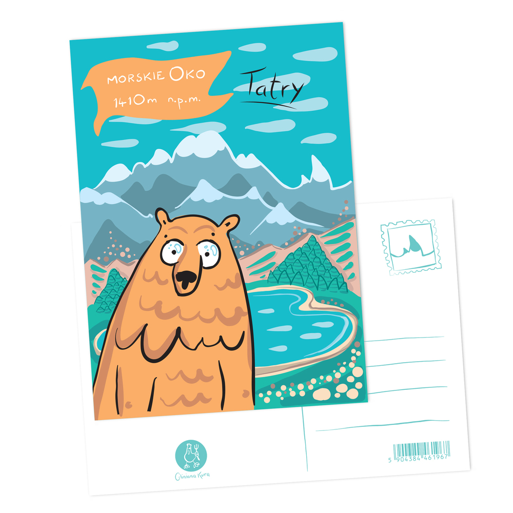 Pocztówka Tatry Morskie Oko Niedźwiedź 1