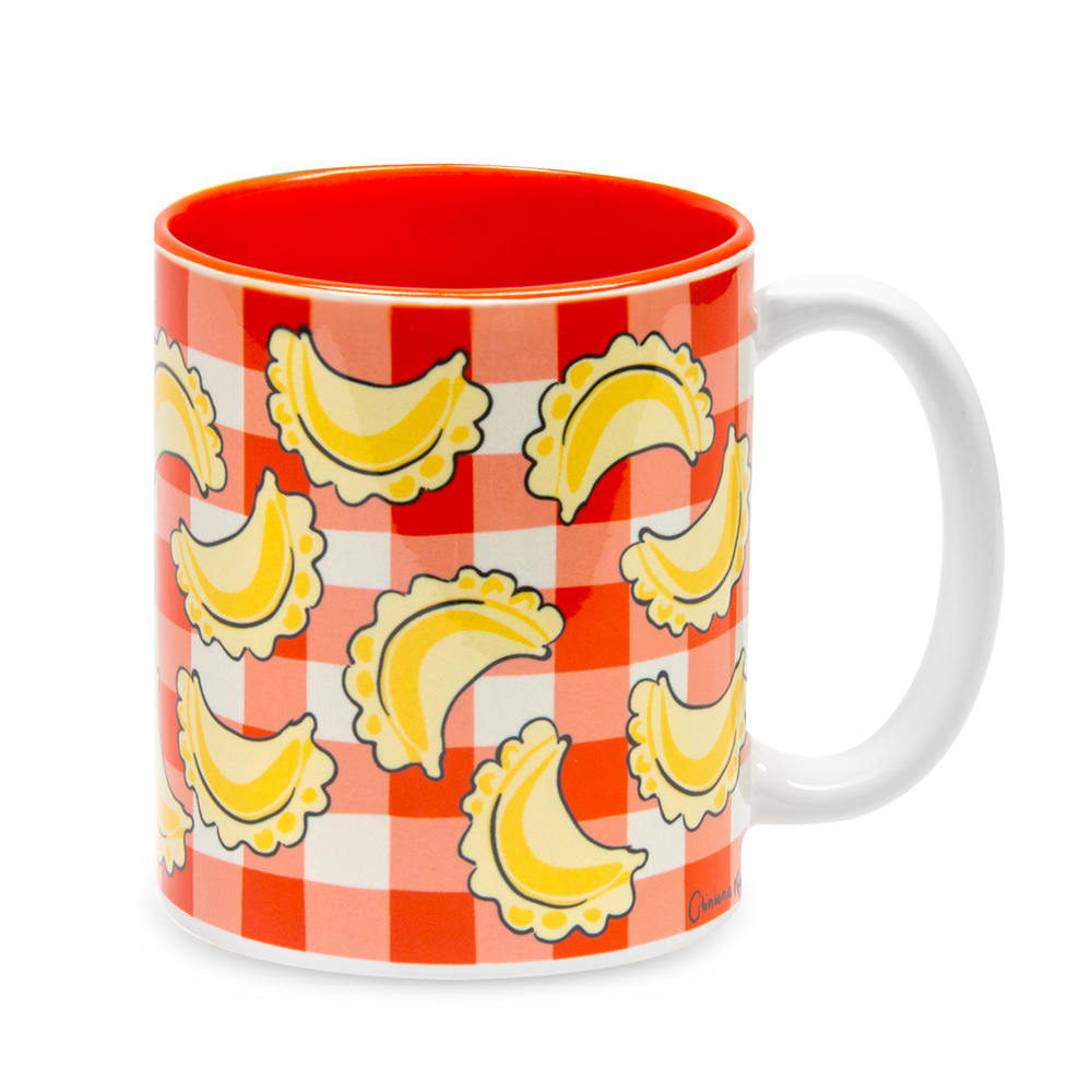 Kubek ceramiczny Polska Pierogi czerwony 1