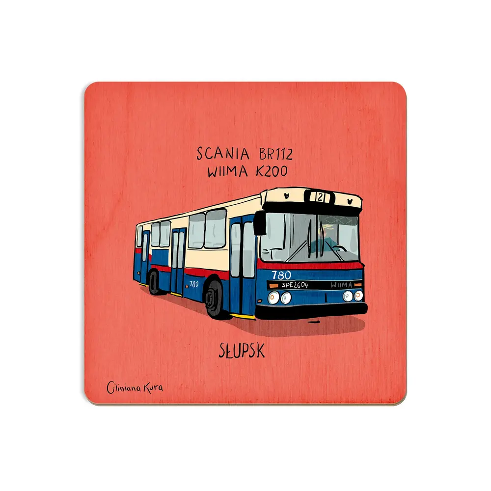 Podkładka pod kubek Słupsk Autobus Scania BR112 1