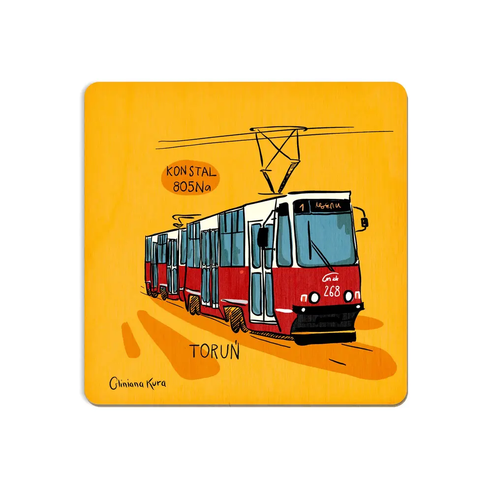 Podkładka pod kubek Toruń Tramwaj Konstal 805Na 1