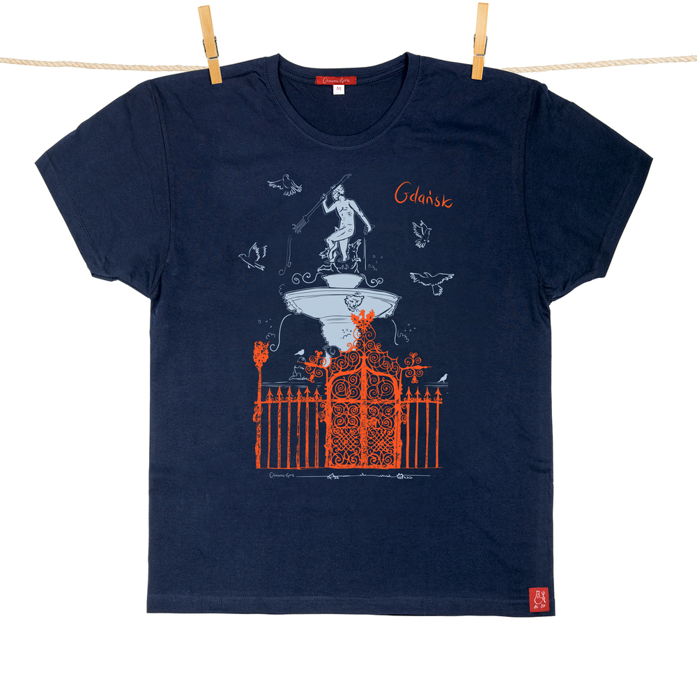 Tshirt Męski Gdańsk Neptun granatowy XXL 1