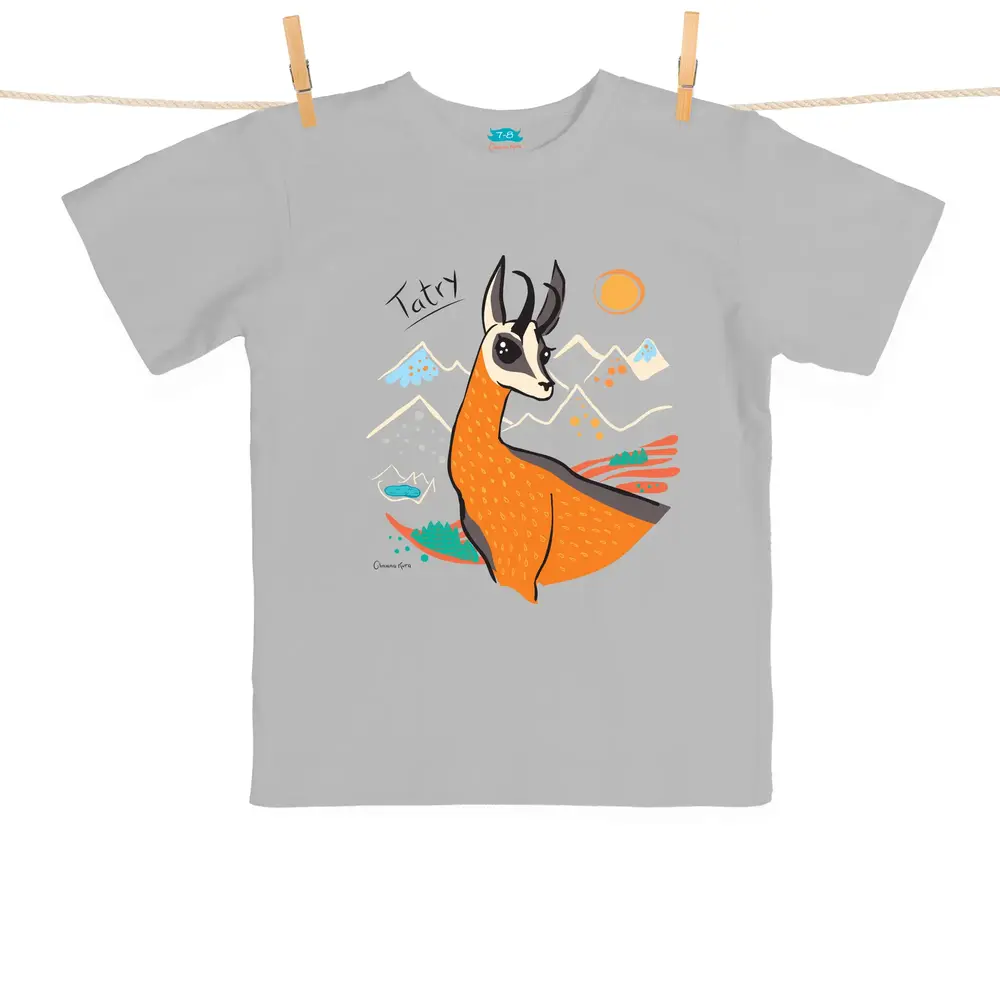 Tshirt Dziecięcy Tatry Kozica szary 9-11 lat 1