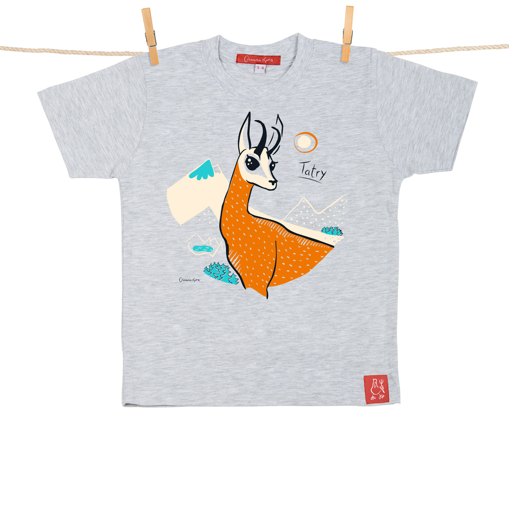 Tshirt Dziecięcy Tatry Kozica szary 7-8 lat 1