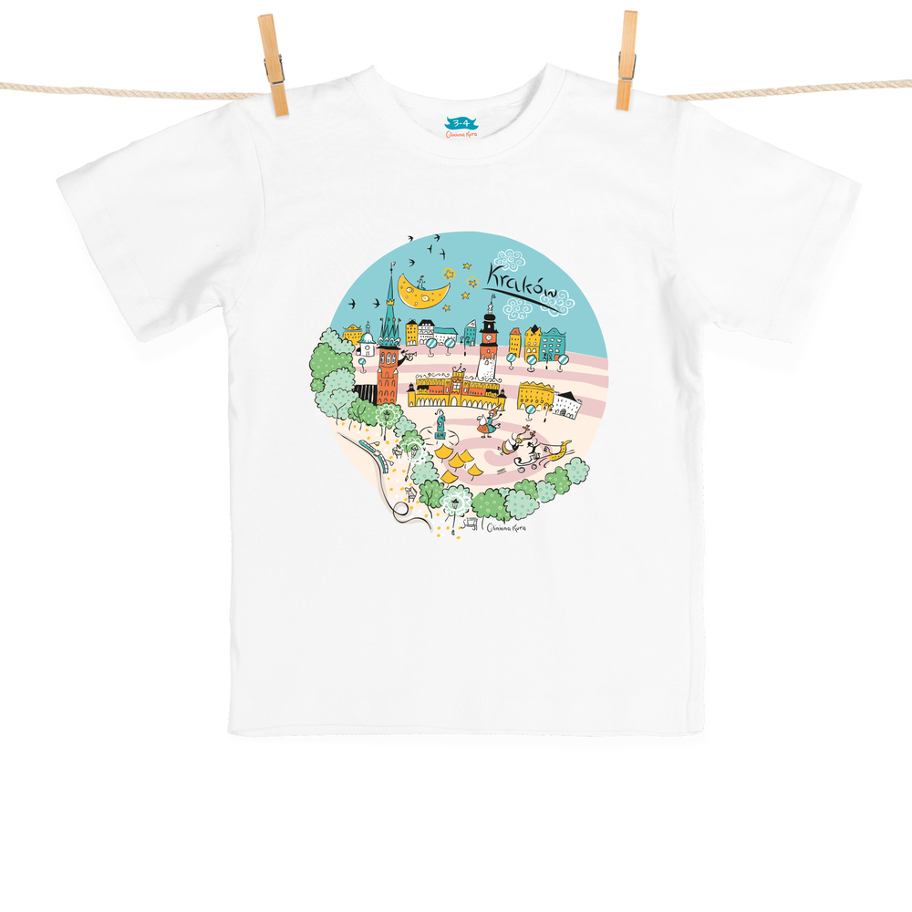 Tshirt Dziecięcy Kraków Panorama biały 12-14 lat 1