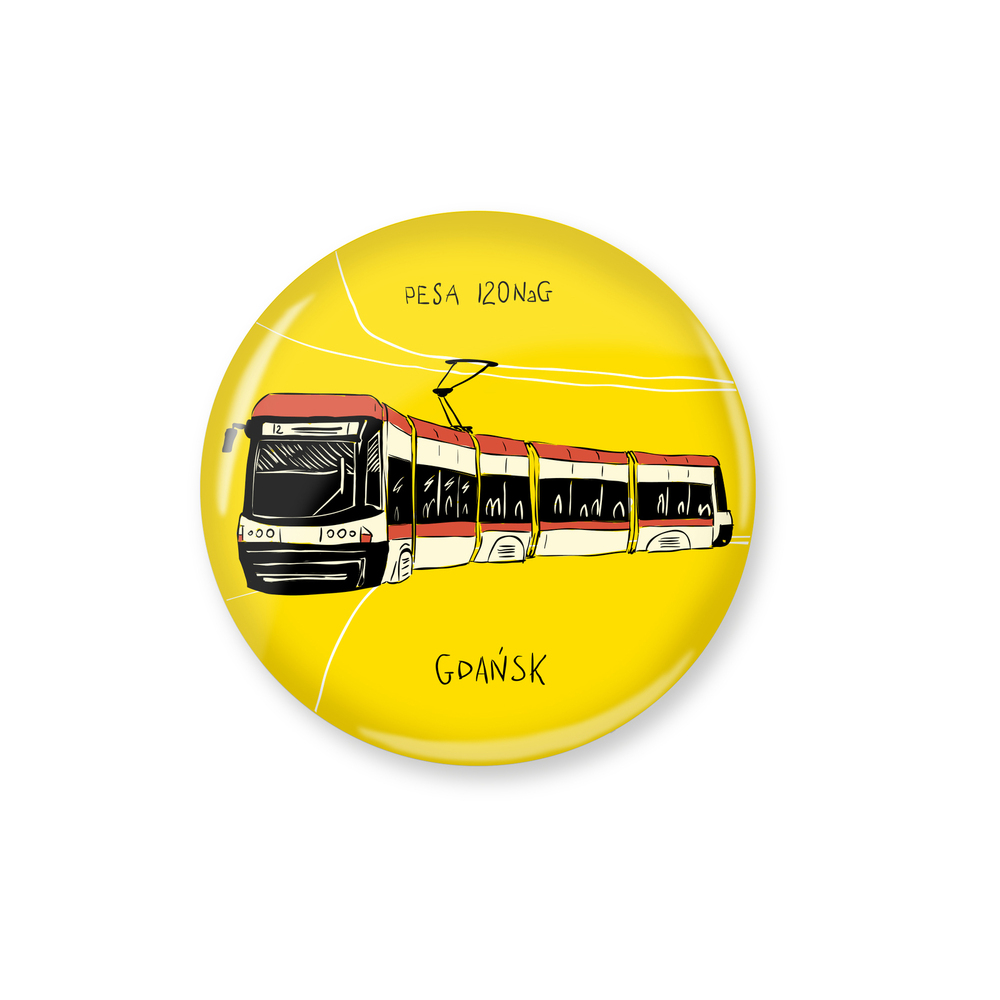 Przypinka Gdańsk Tramwaj Pesa 120NaG 1