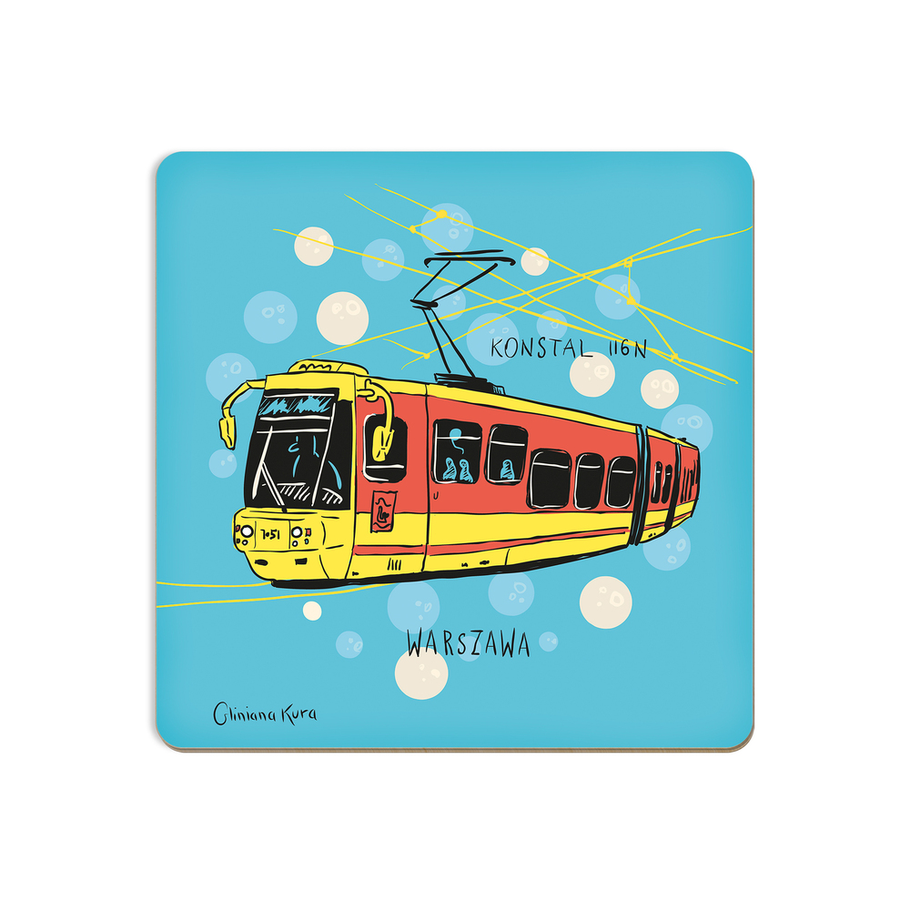 Podkładka pod kubek Warszawa Tramwaj Konstal 116N 1