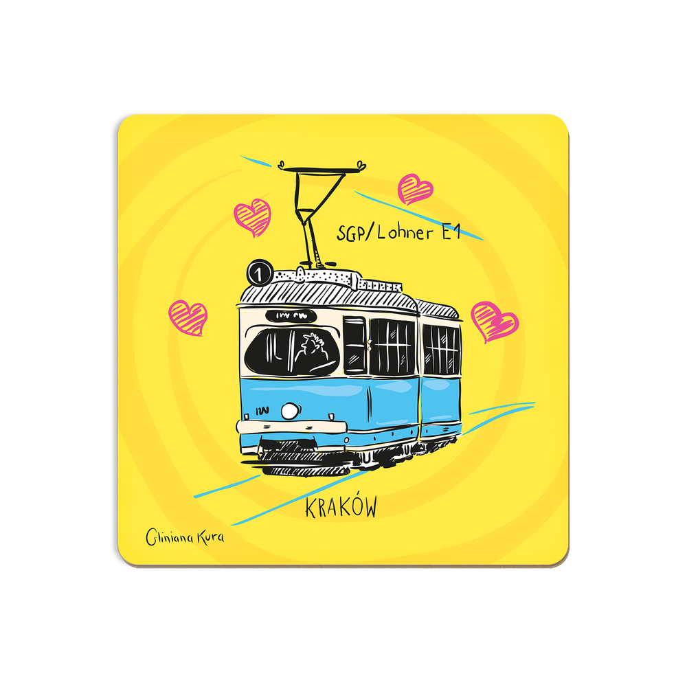Podkładka pod kubek Kraków Tramwaj Lohner E1 "Wiedeńczyk" 1