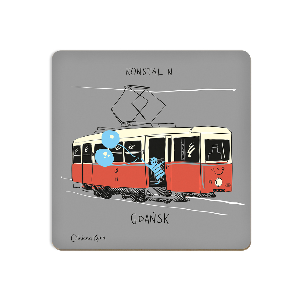 Podkładka pod kubek Gdańsk Tramwaj Konstal N 1