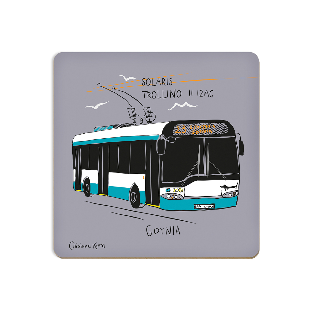 Podkładka pod kubek Gdynia Trolejbus Solaris Trollino II 12AC 1