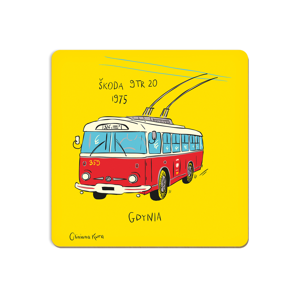 Podkładka pod kubek Gdynia Trolejbus Škoda 9TR20 1