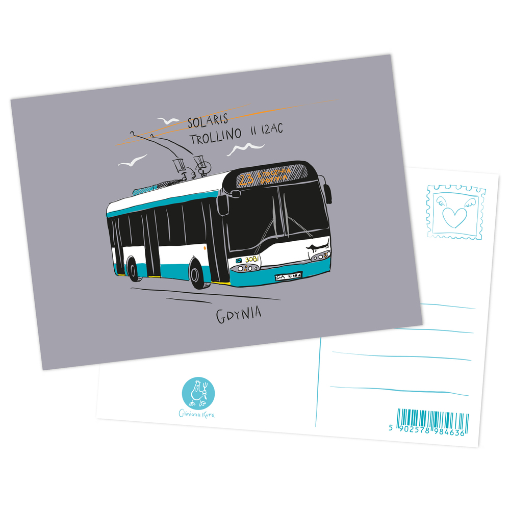 Pocztówka Gdynia Trolejbus Solaris Trollino II 12AC 1