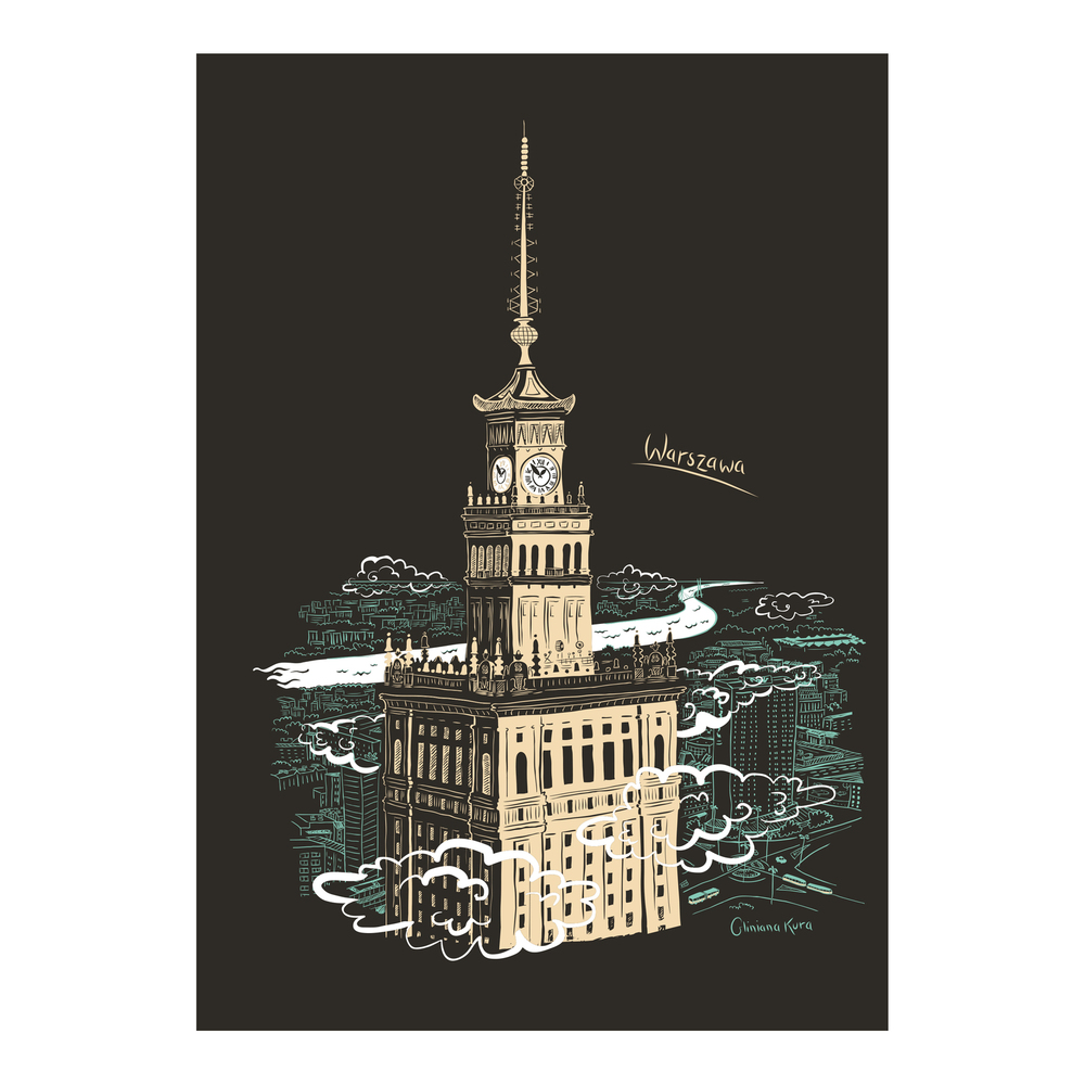 Plakat Warszawa Pałac Kultury i Nauki 1