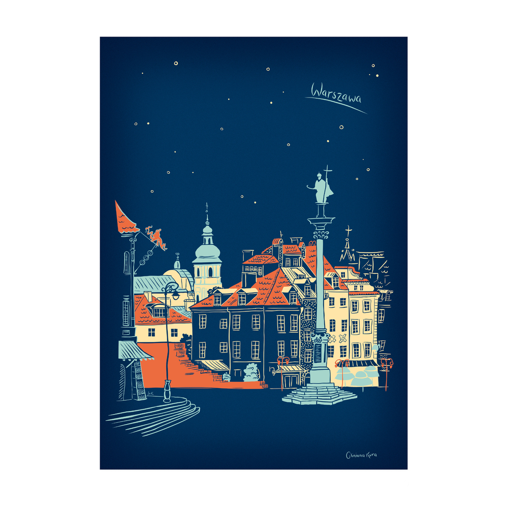 Plakat A4 Warszawa Plac Zamkowy 1