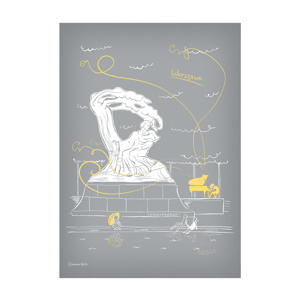 Plakat A4 Warszawa Chopin 1