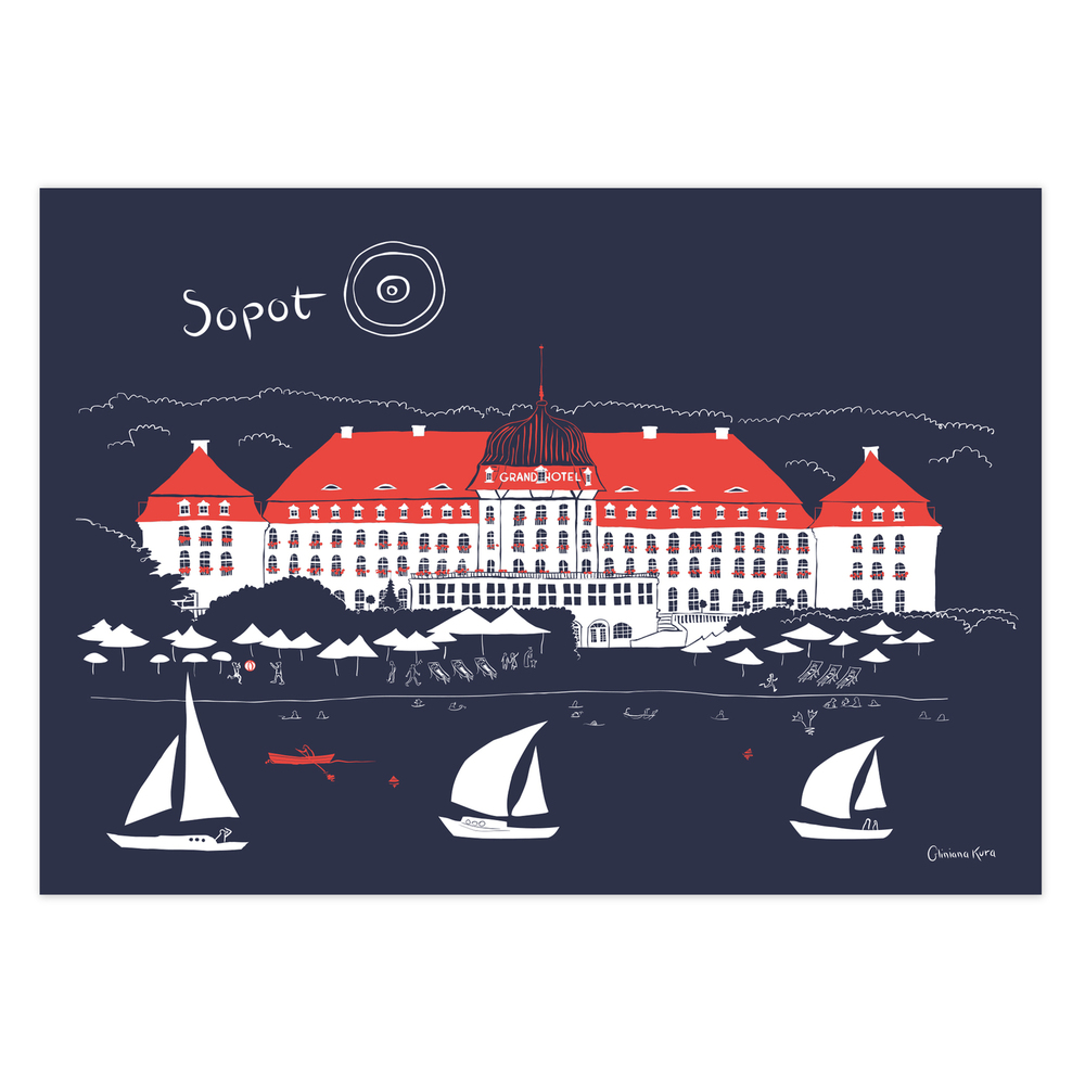 Plakat A4 Sopot Grand Hotel 1