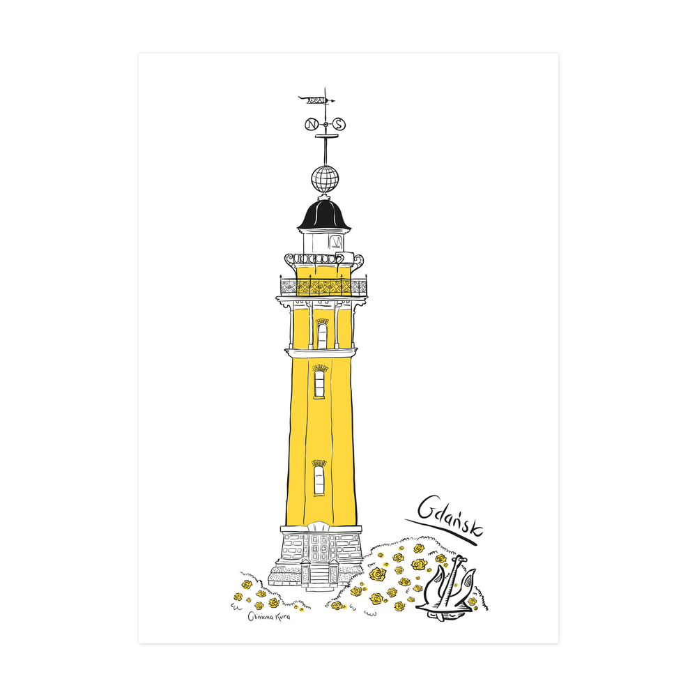 Plakat A4 Gdańsk Latarnia Morska 1