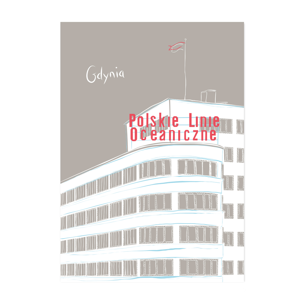 Plakat A4 Gdynia Polskie Linie Oceaniczne 1