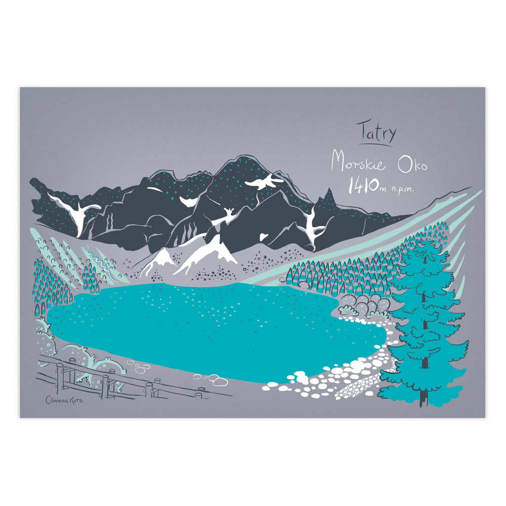 Plakat A4 Tatry Morskie Oko Grań 1