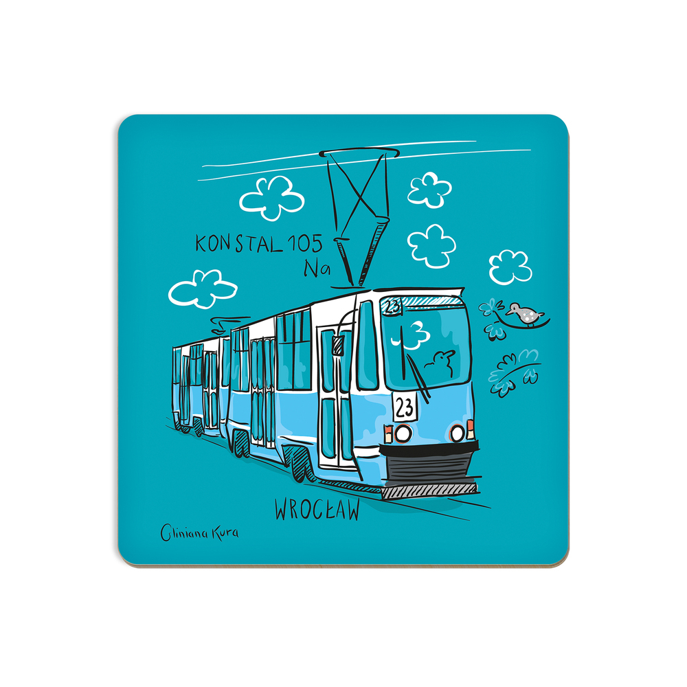 Podkładka pod kubek Wrocław Tramwaj Konstal 105Na 1