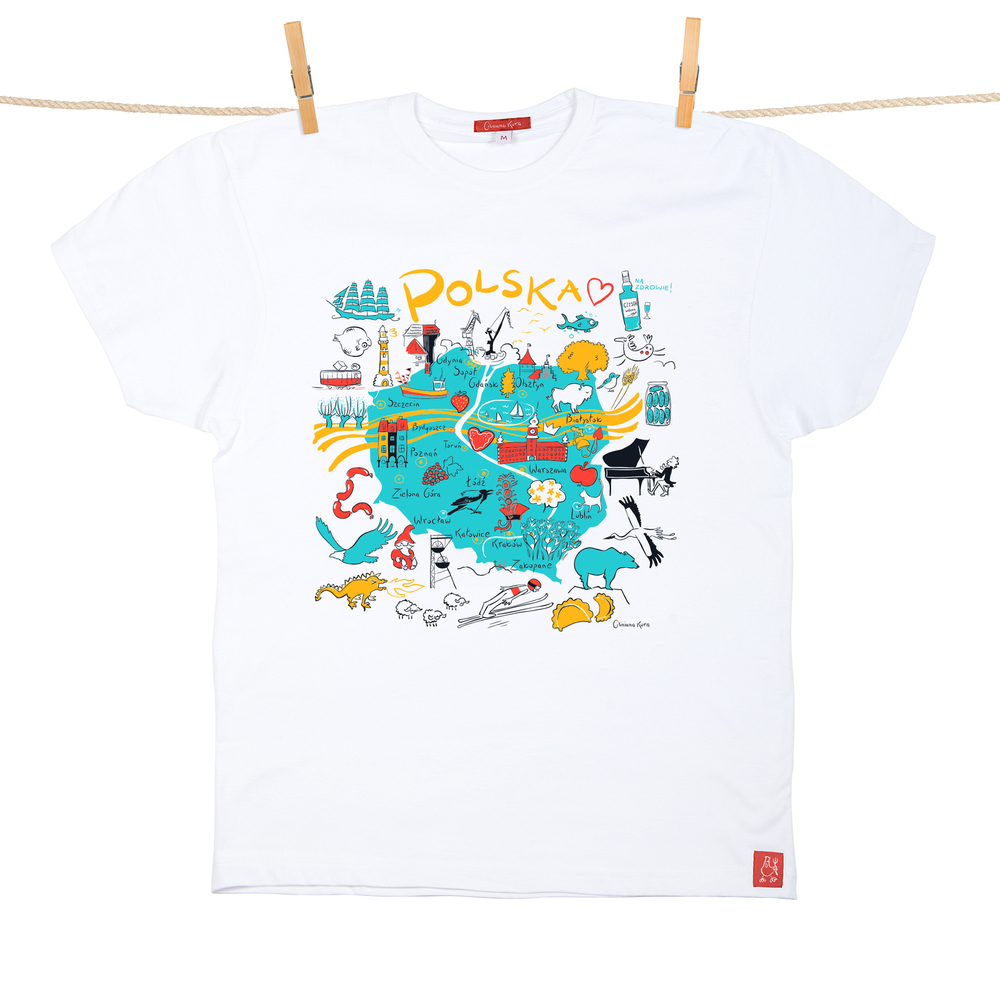 Tshirt Męski Polska biały S 1