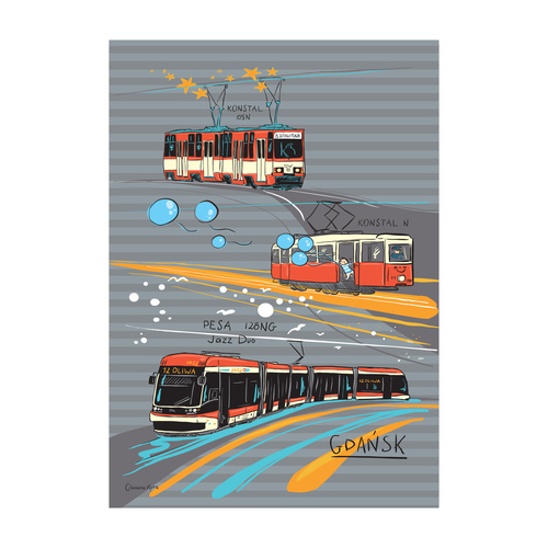 Plakat A4 Gdańsk Tramwaje 1