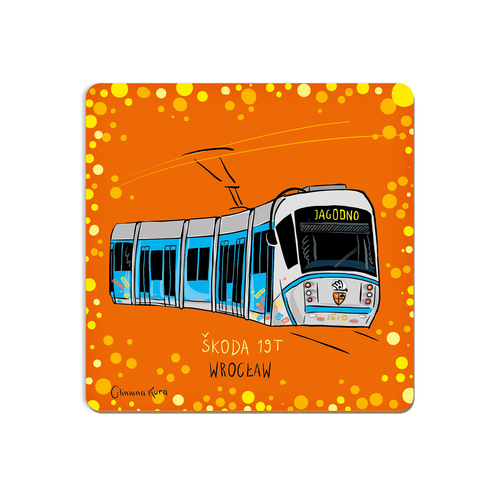Podkładka pod kubek Wrocław Tramwaj na Jagodno 1