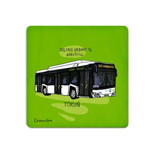 Podkładka pod kubek Toruń Autobus Solaris Urbino 12 electric 1