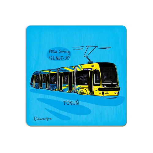 Podkładka pod kubek Toruń Tramwaj Pesa Swing 122 NbT-30 1