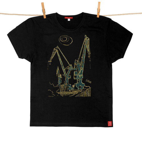 Tshirt Męski Gdańsk Dźwigi czarny  XL 1