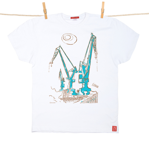 Tshirt Męski Gdańsk Dźwigi biały XXL 1