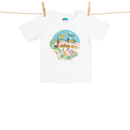 Tshirt Dziecięcy Kraków Panorama biały 2 lata 1