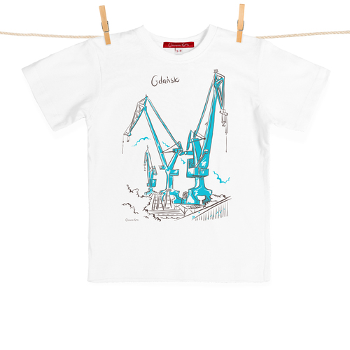 Tshirt Dzieciecy Gdańsk Dźwigi biały 12-14 lat 1