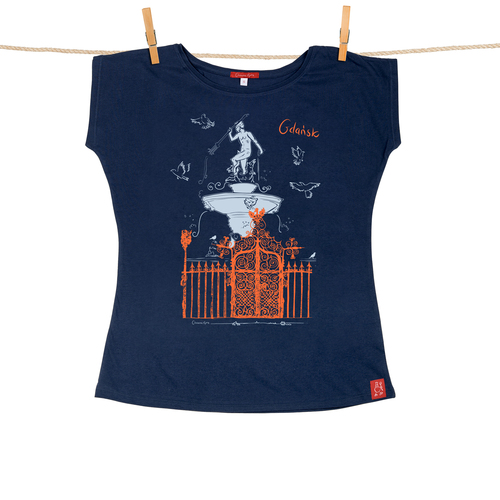 Tshirt Damski Gdańsk Neptun granatowy XL 1