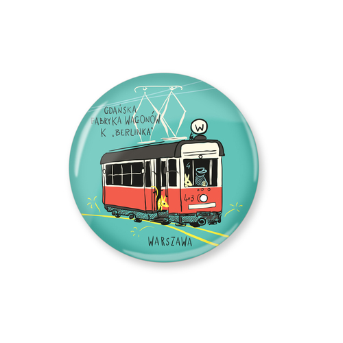 Przypinka Warszawa Tramwaj "Berlinka" 1