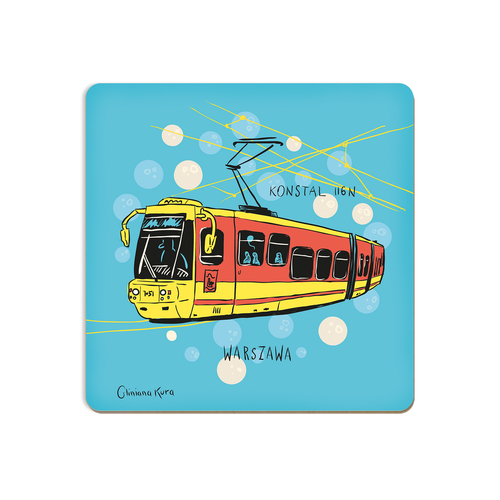 Podkładka pod kubek Warszawa Tramwaj Konstal 116N 1