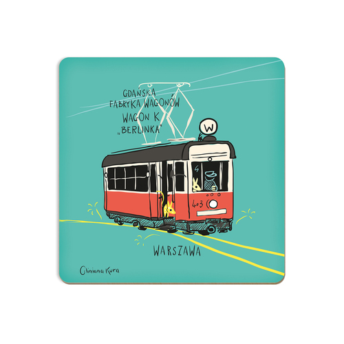 Podkładka pod kubek Warszawa Tramwaj "Berlinka" 1
