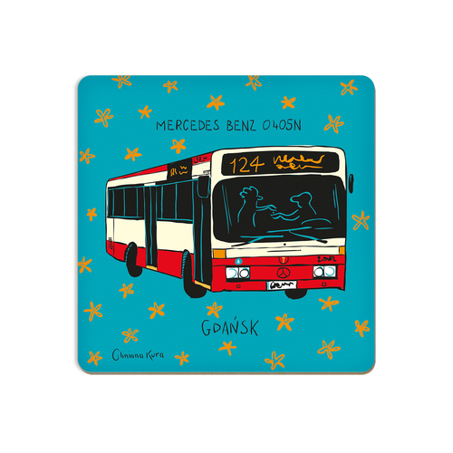 Podkładka pod kubek Gdańsk Autobus Mercedes Benz O405N 1